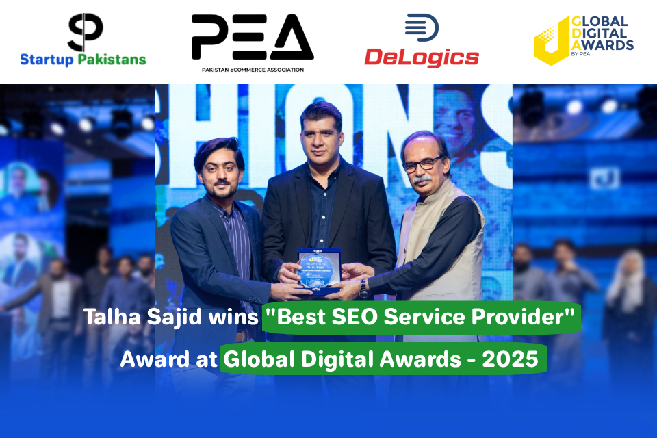 Talha Sajid wins "Best SEO Service Provider" Award at Global Digital Awards - 2025
